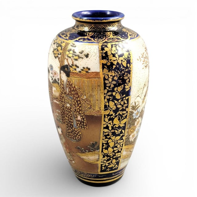 Antique Japanese Meiji Satsuma Vase by Kinkozan Circle, 1890 For Sale - Image 11 of 11
