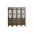 Wood Vintage Finish Openwork Floral 4 Panels Wood Floor Screen Room Divider For Sale - Image 7 of 10