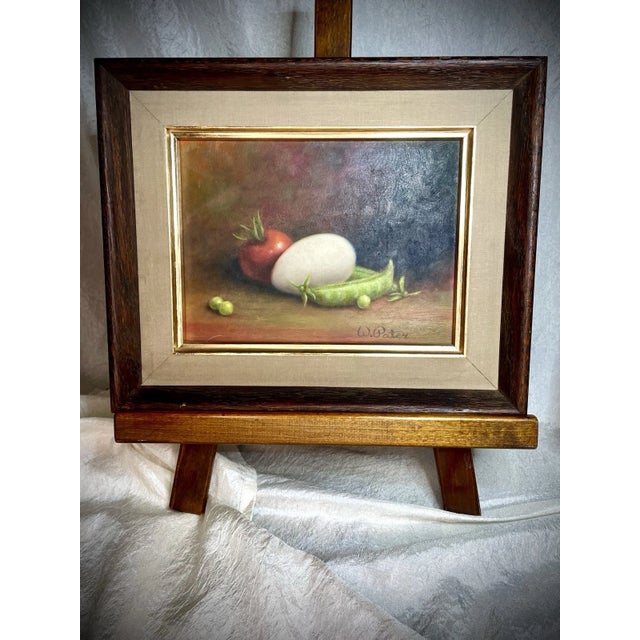 Textile Mid 20th Century Signed W. Pater Still Life Oil Paintings – Citrus Zest and Harvest Bounty - Two Paintings Sold as a Pair For Sale - Image 7 of 11