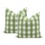 22" Clover Country Check Pillows - a Pair For Sale