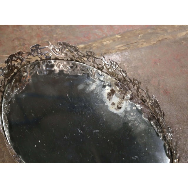 19th Century French Silvered Bronze Mirrored "Surtout De Table" With Cherubs For Sale In Dallas - Image 6 of 8