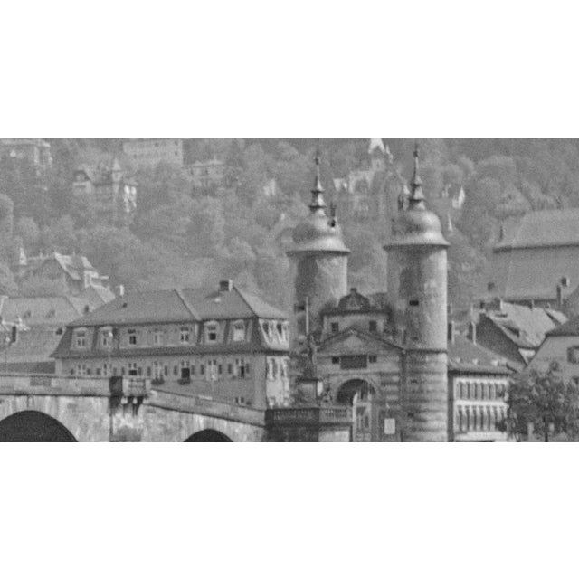 Traditional Old Bridge, River Neckar and Heidelberg Castle, Germany 1938, Printed 2021 For Sale - Image 3 of 5
