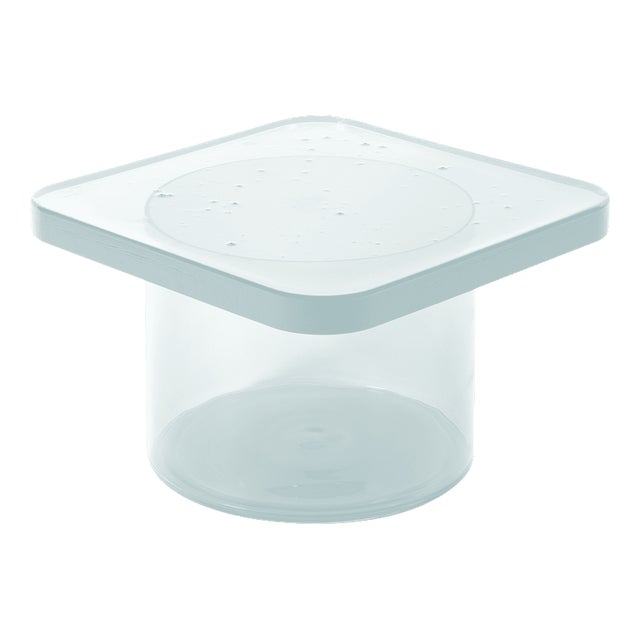 Alwa Square Three Big Side Table in Transparent by Sebastian Herkner for Pulpo For Sale