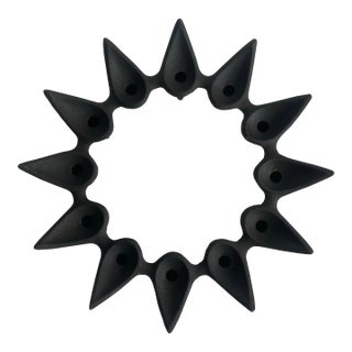Vintage Jens Quistgaard for Dansk Cast Iron Star Burst Candlestick Holder For Sale