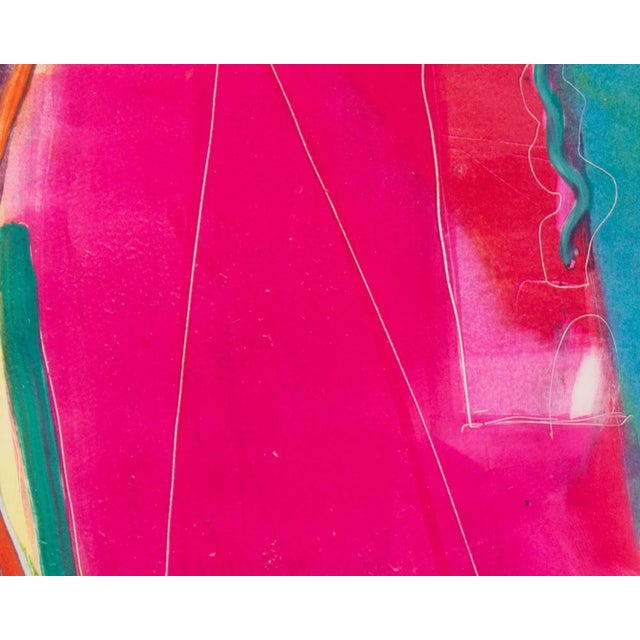 Pink Abstract Monoprint by Andrea Geer For Sale - Image 8 of 9