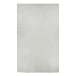 Rug & Kilim’s Oversized Textural Rug in White Tones and Striae - 14x23 For Sale