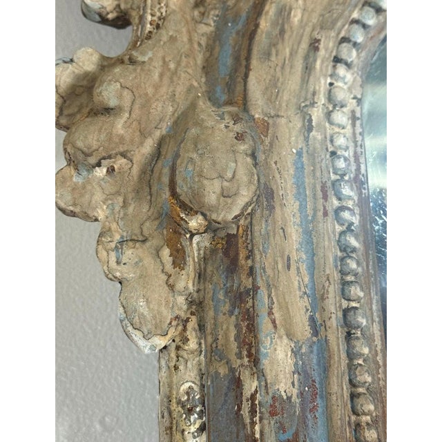 Pair of Monumental Italian Baroque Giltwood Mirrors-18th Century For Sale - Image 12 of 16