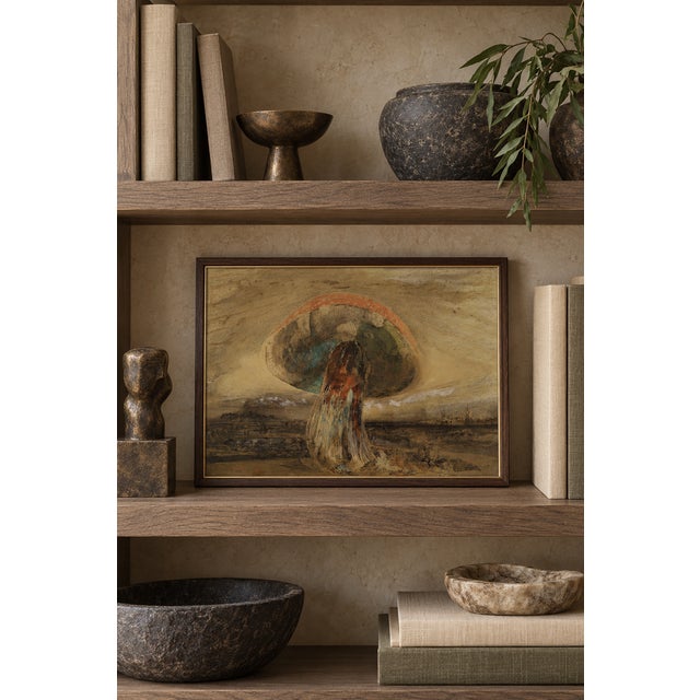 Bunny Williams Home 1850 Vintage Mushroom Art Print by Victor Hugo, Surreal Botanical Wall Art - 16" X 12" For Sale - Image 4 of 8