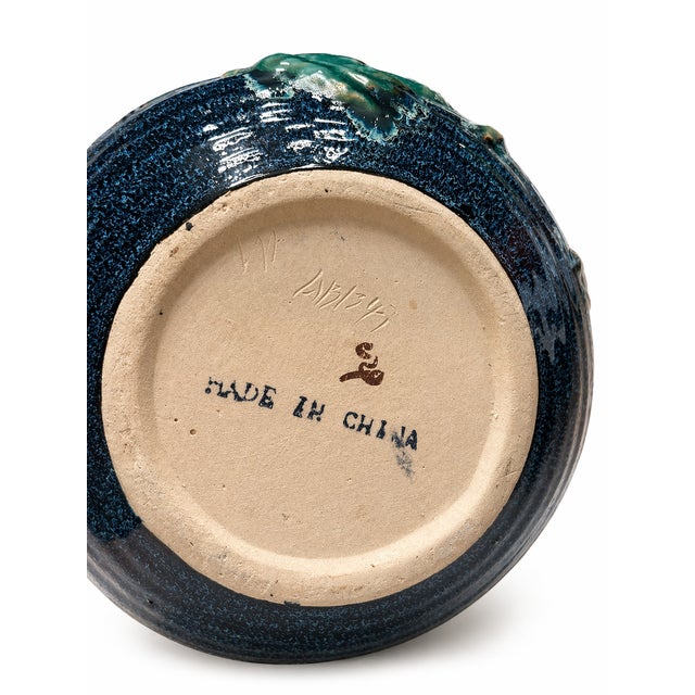 Vintage Studio Pottery Dragon Vase – Sculptural Glazed Ceramic Vessel, Signed & Numbered For Sale - Image 4 of 5