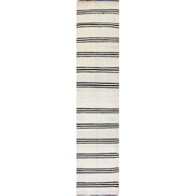 Textile Vintage Swidish Style Flatweave Kilim Runner Area Rug 2'8"x 12' For Sale - Image 7 of 7