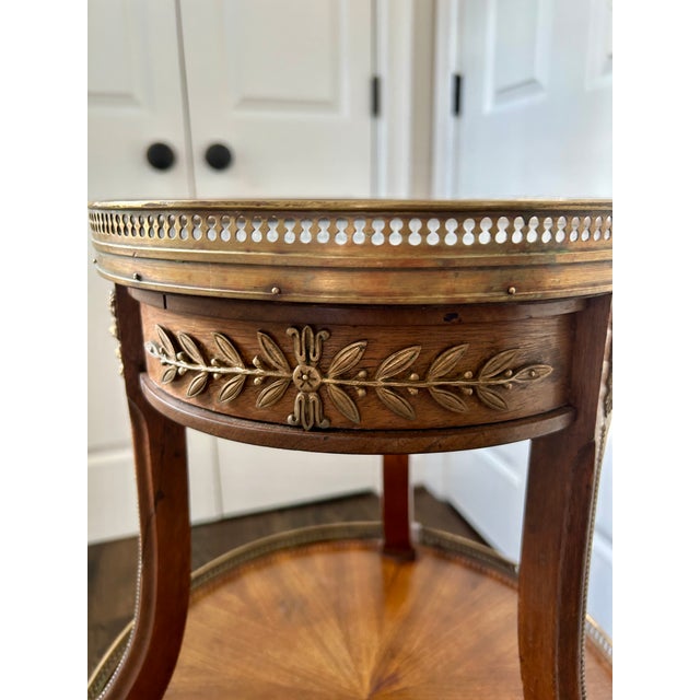 French Mid 20th Century French Louis XVI Style Bouillotte Table For Sale - Image 3 of 11