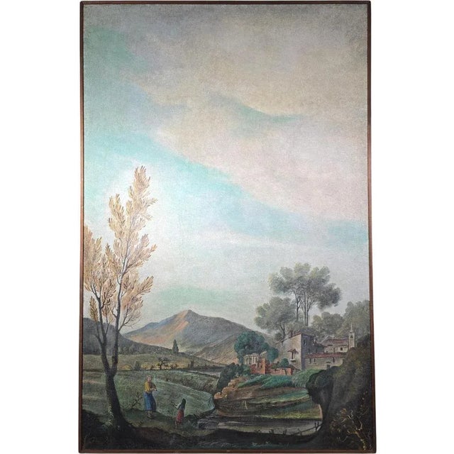 Italian Artist, Pastoral Scene, 19th Century, Oil on Canvas For Sale - Image 14 of 14