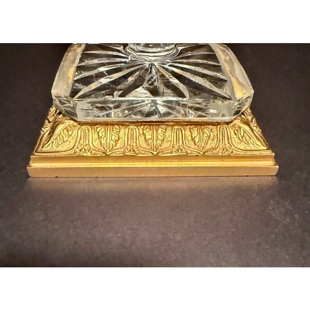 Late 20th Century French Cut Crystal and Ormolu Compote For Sale - Image 5 of 9