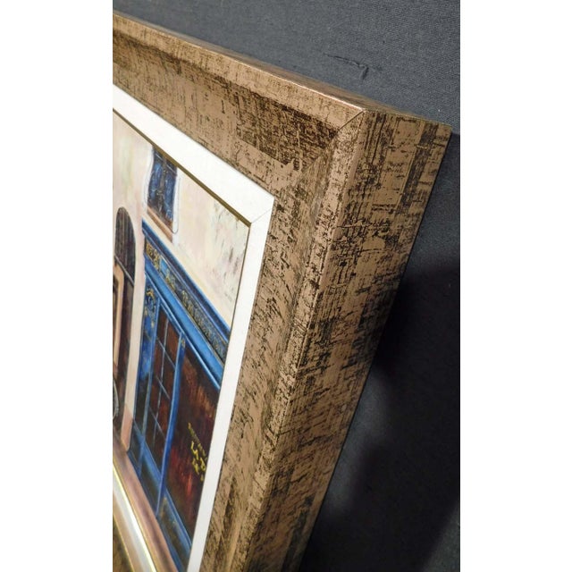 Sabrina R. DePatran "Le Scene Durane" Bicycle Original Oil Painting French City For Sale - Image 4 of 5