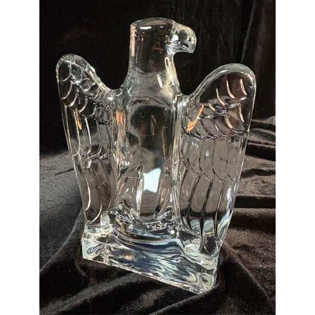 Fostoria Vintage Fostoria #2585 Crystal Eagle Bookends Pair 1940-1943 Art Deco Usa For Sale - Image 4 of 12