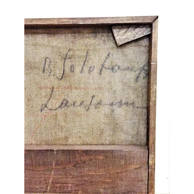 Textile Boris Solotareff, Portrait of Mr. Lautenberg, Vintage Oil on Canvas Painting, 1920's For Sale - Image 7 of 8