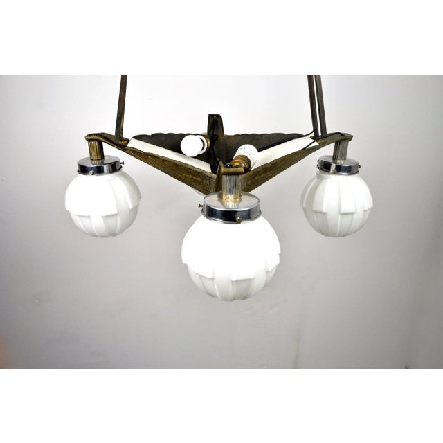 1940s Vintage Art Deco Ceiling Lamp For Sale - Image 5 of 10