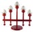 Red Candle Holder in Wood from Aarikka Finland, 1960s For Sale