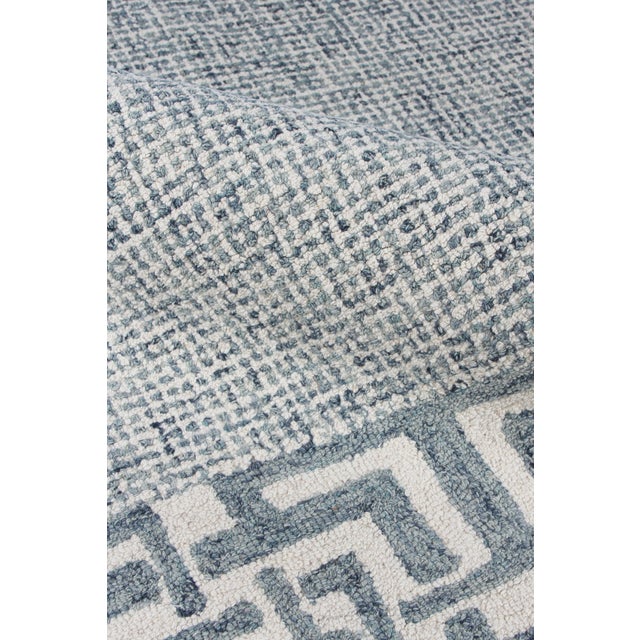 Exquisite Rugs Melbourne Handtufted Wool & Cotton Aqua - 12'x15' For Sale - Image 4 of 7