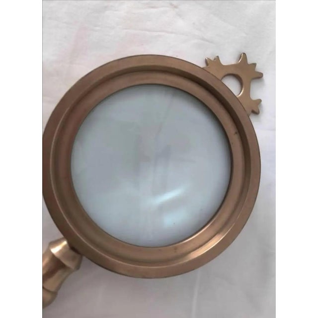 1980s Over-Sized Brass Skeleton Key Magnifying Glass Circa 1980s For Sale - Image 5 of 8