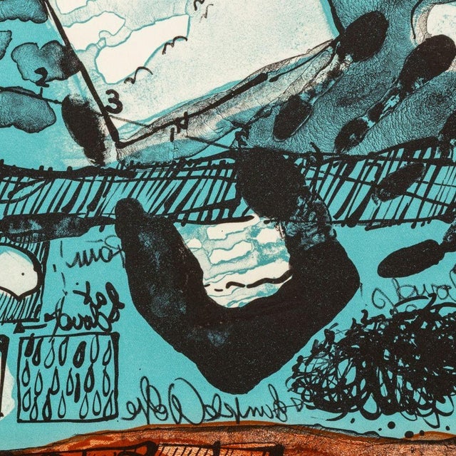 Late 20th Century Elfi Schuselka Abstract Landscape Lithographs, 2 For Sale - Image 5 of 8