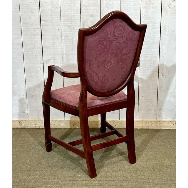 Brown English Mahogany Armchair, 1970s For Sale - Image 8 of 18