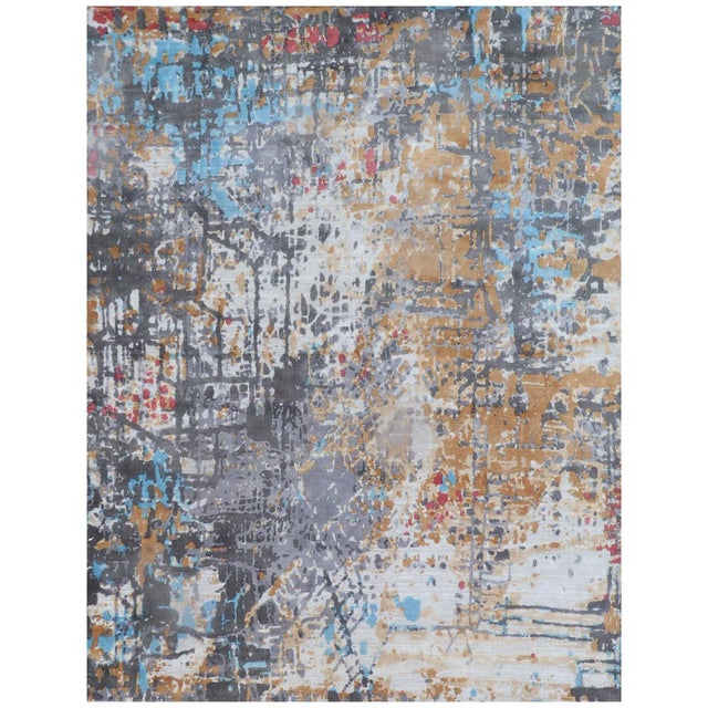 Revin Multi Hand loom Bamboo/Silk Area Rug - 10'x14' For Sale In Los Angeles - Image 6 of 6