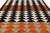 2020s Modern Navajo Style Geometric Wool Rug Handmade Terracotta & Charcoal Flatweave For Sale - Image 5 of 11