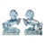Mid-Century Art Deco Fostoria Glass Horse Bookends- a Pair For Sale