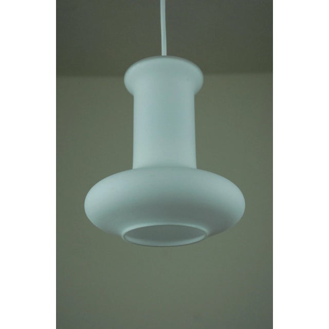 Danish Opal Glass Pendant Lamp from Lightskaer Lighting, 1970s For Sale - Image 7 of 10