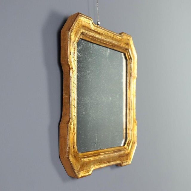19th Century Cabaret Mirror in Gilt Wood, Italy For Sale - Image 3 of 9