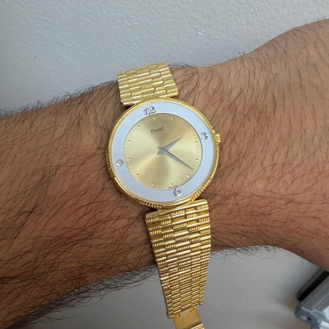 Piaget 2642 18k Gold Ultra-Thin Manual 2-Tone Dial 31mm Watch For Sale - Image 11 of 13