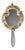 Italian Venetian Yellow Murano Glass Hand Mirror, 1950s For Sale