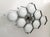 White 21st Century Beehive Satin Black Nickel Glossy White Murano Flush Mount by Fabio LTD For Sale - Image 8 of 8