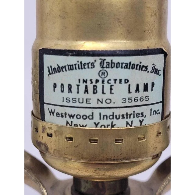 Mid 20th Century Mid Century Laurel Lamp Walnut Wood & Gold Chrome Table Lamp For Sale - Image 5 of 11