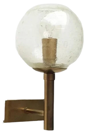 Mid-Century Modern German Brass and Glass Sconces from Doria Leuchten, Set of 2
