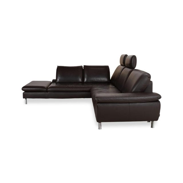 Leather Corner Sofa in Brown with Manual Function by Willi Schillig For Sale - Image 16 of 18