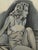 Original graphite pencil drawing by American artist and illustrator Theodore E. Schrock (1879–1952), depicting an elegant...