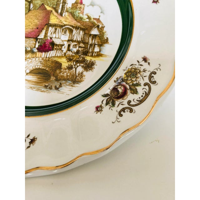 Vintage Ascot Service Plate by Wood and Sons England Decorative Wall Plate For Sale - Image 4 of 7