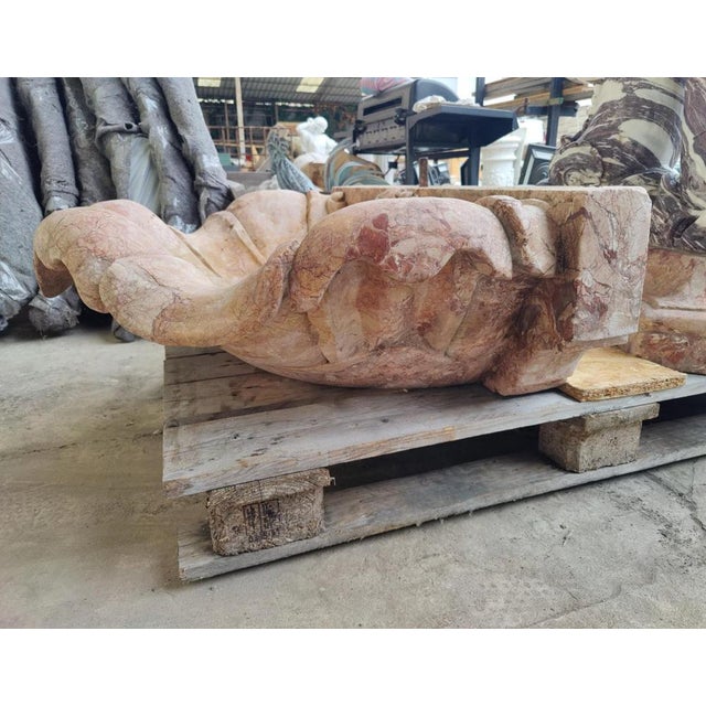 Beige Wall Fountain in Breccia Pernice and Giallo Siena Marble, 19th Century For Sale - Image 8 of 12