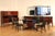 Exceptional complete dining room suite designed by osvaldo borsani for fratelli turri, italy, circa 1950s. the ensemble...