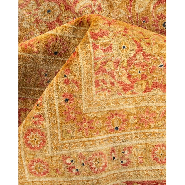 Textile Mogul, One-of-a-Kind Hand-Knotted Area Rug in Orange, 6' 1" x 9' 4" For Sale - Image 7 of 8