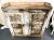 Unique antique hand made pie safe. The sturdy piece is made of solid pine with two cabinet doors. There are twelve side...