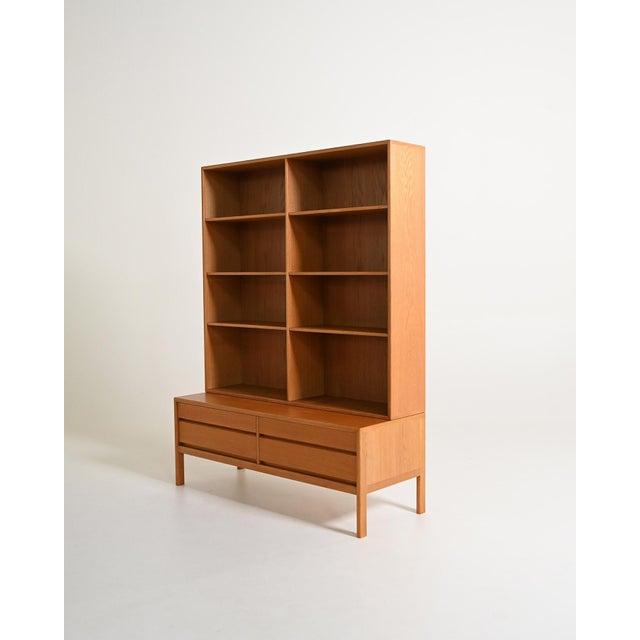Vintage Scandinavian Oak Bookcase, 1960s For Sale - Image 4 of 11