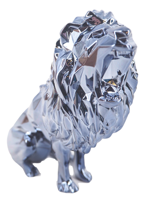 Silver Resin Lion Spirit from Richard Orlinski