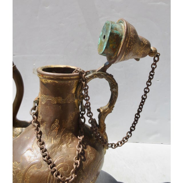 Antique Moroccan Gilt Brass Tea/Coffee Urn For Sale - Image 4 of 8