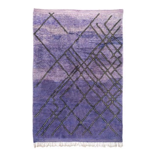 Hand-Knotted Moroccan Wool Rug | 10'2" X 7'0" | One of a Kind For Sale