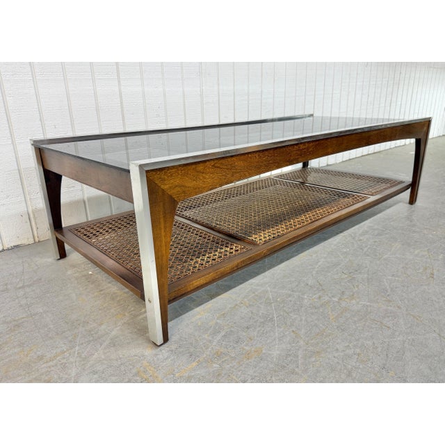 1970s Mid-Century Modern Smoked Glass Coffee Table For Sale - Image 5 of 7