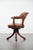 English Style Cowhide and Wood Chesterfield Office Chair with Decorative Nails For Sale - Image 5 of 17