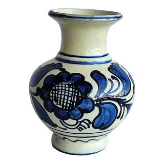Vintage Transylvanian Korond Ceramic Bud Vase For Sale